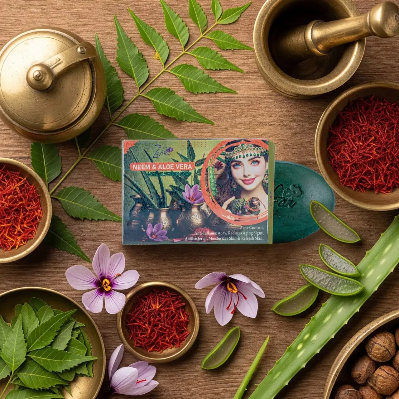 Zafran Neem & Aloe Vera Soap